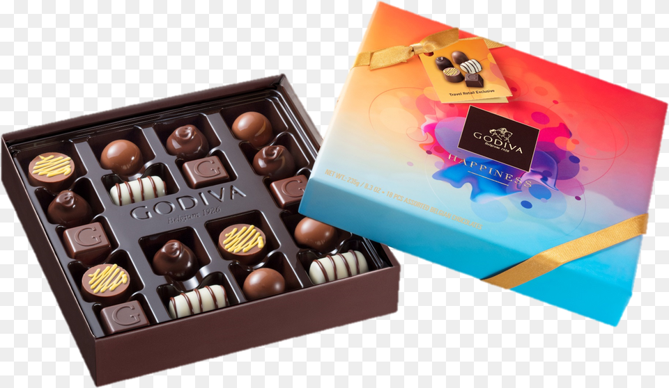 Godiva Happiness, Chocolate, Dessert, Food, Box Free Transparent Png