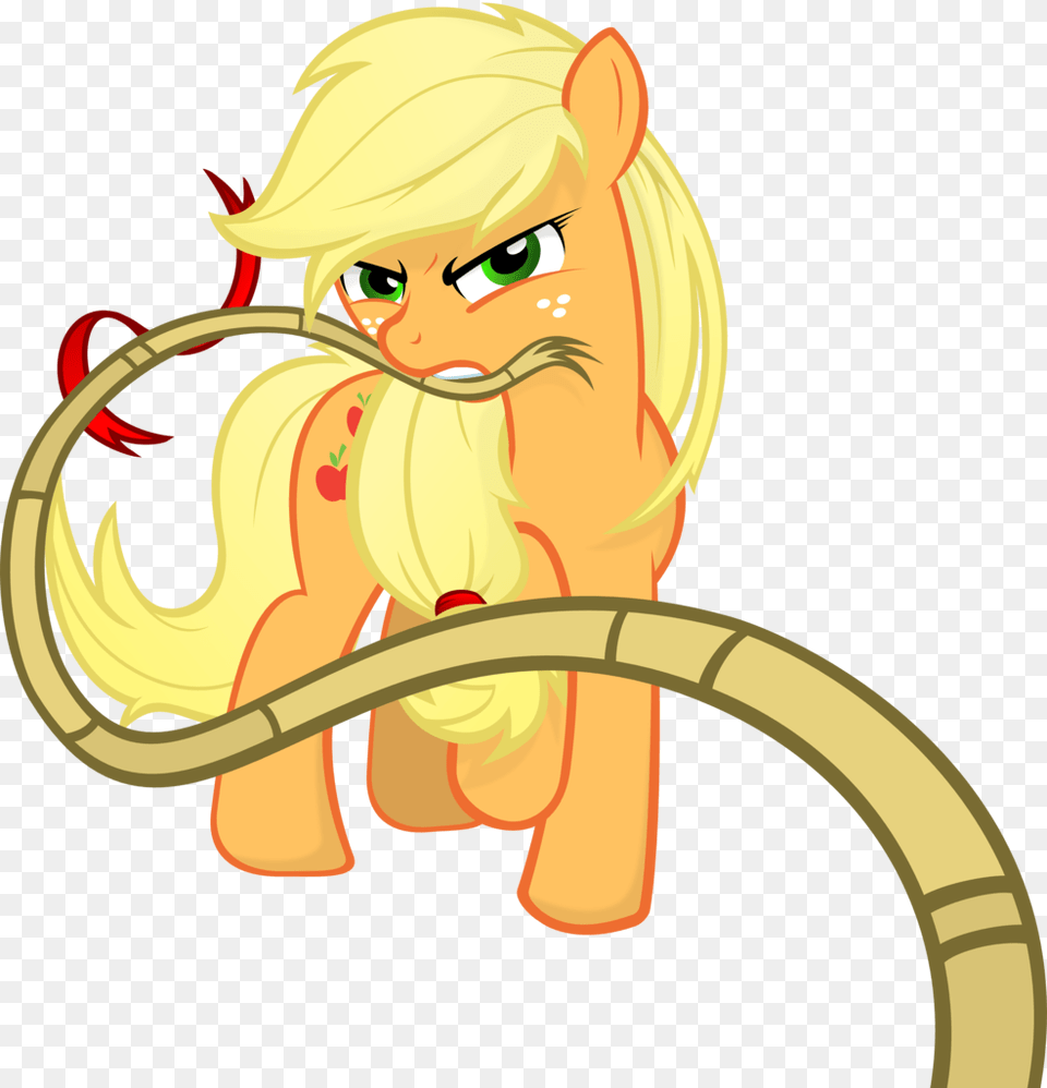 Godoffury Loose Hair Mouth Hold Rope Safe Serious Mlp Applejack Rope, Baby, Person, Face, Head Free Png Download