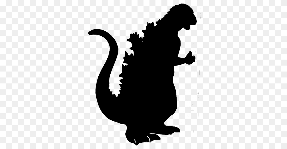 Godzilla Die Cut Vinyl Decal Characters, Silhouette, Animal, Cat, Mammal Free Png Download