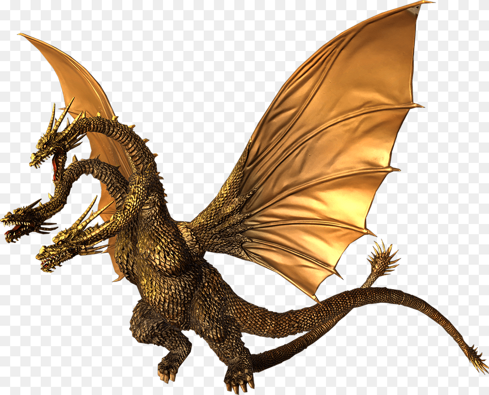 Godzilla Movies King Ghidorah Heisei, Dragon, Animal, Dinosaur, Reptile Free Png Download