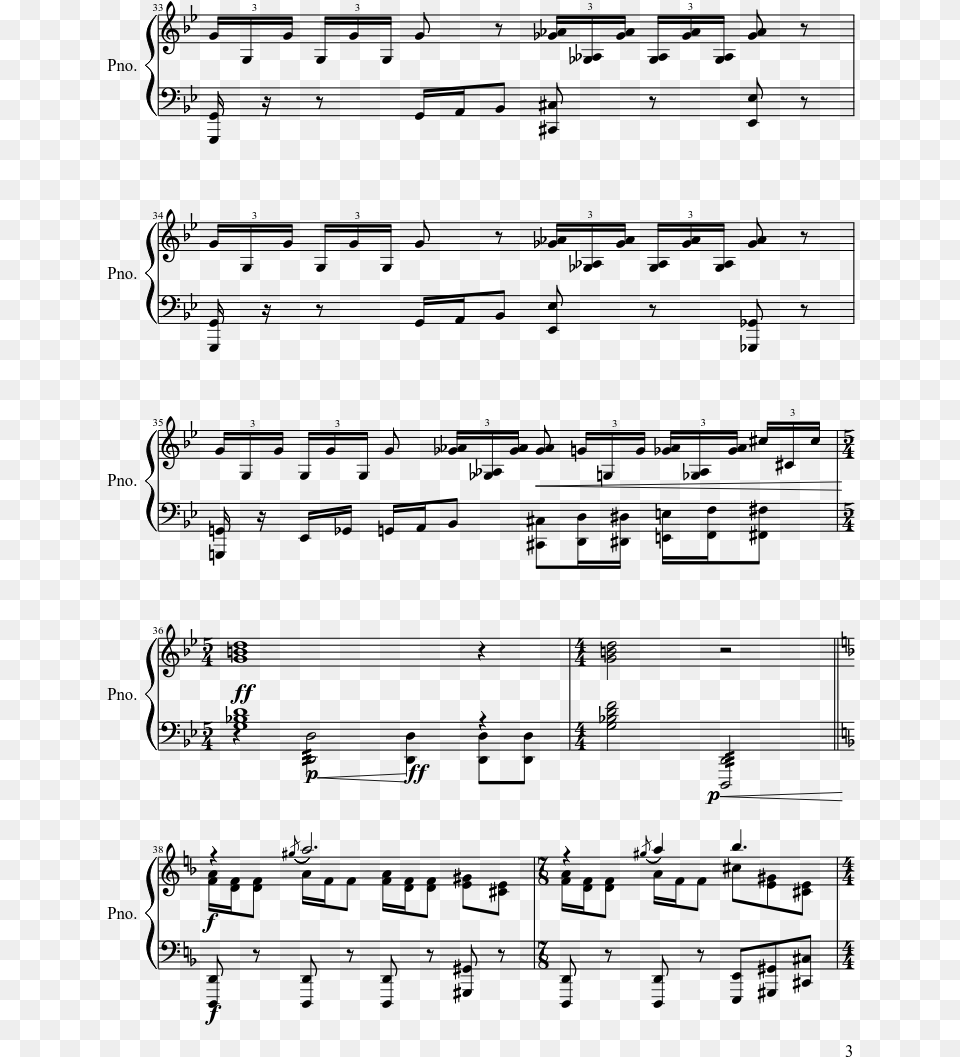 Godzilla Sheet Music Composed By Composed By Alexandre Godzilla 2014 Trumpet Sheet Music, Gray Png Image
