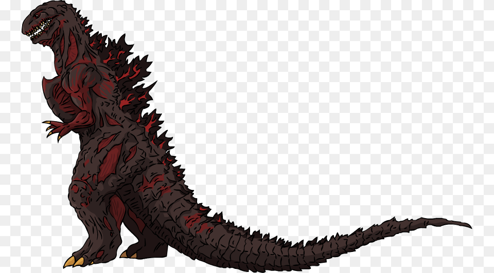 Godzilla Titanosaurus Drawing Kaiju Shin Godzilla No Background, Animal, Dinosaur, Reptile Free Png Download