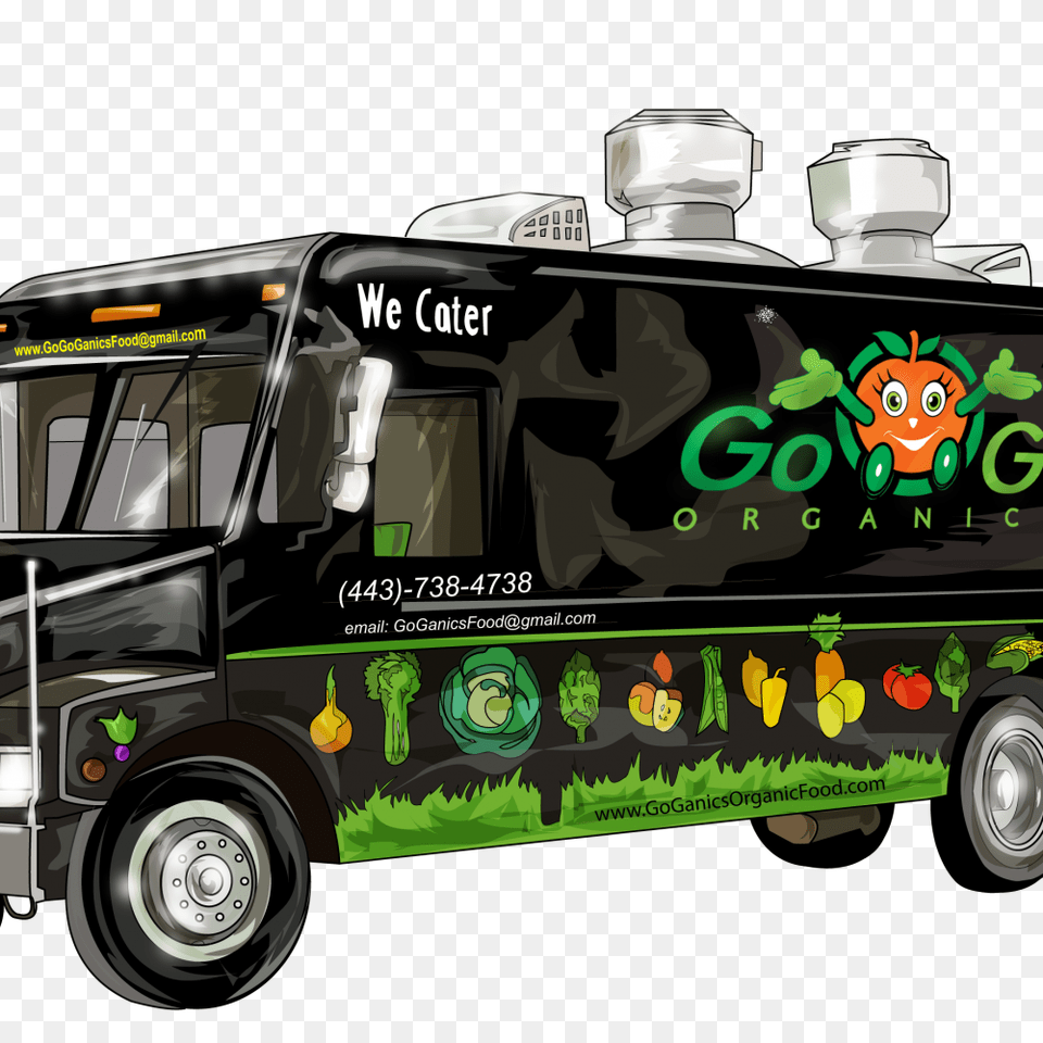 Goganics Organic Food Truck, Bus, Transportation, Vehicle, Machine Free Png Download