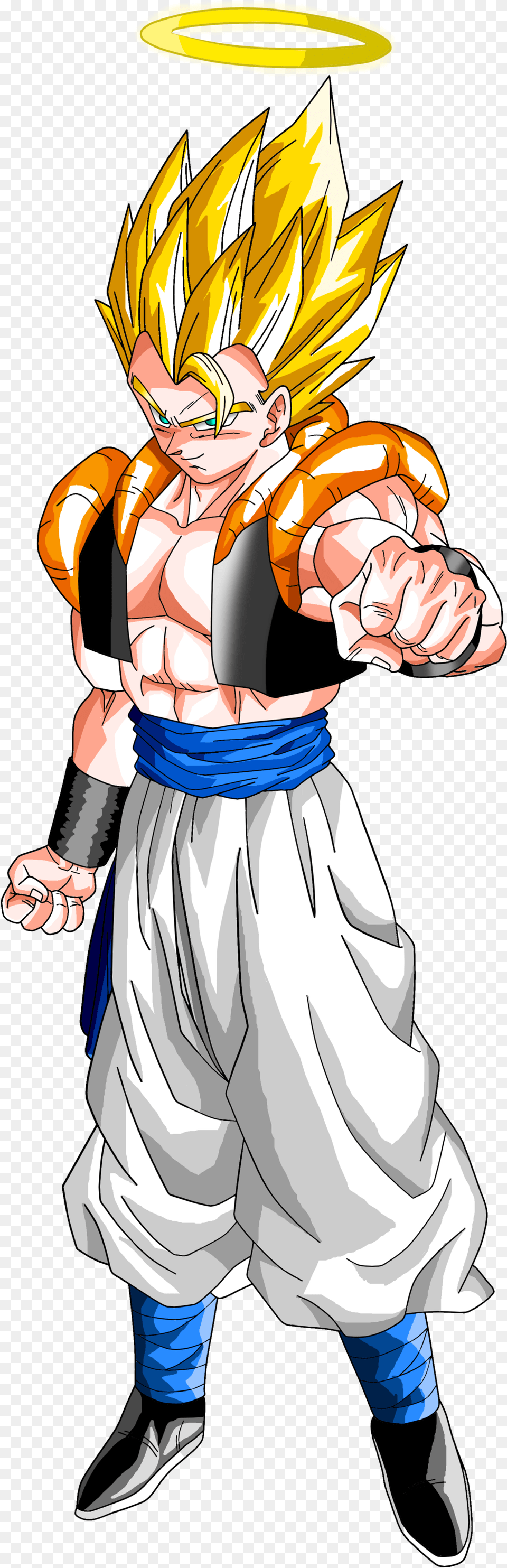 Gogeta By Brolyangel D5zmm4f Fusion Gotenks Y Gogeta, Book, Comics, Publication, Person Png Image