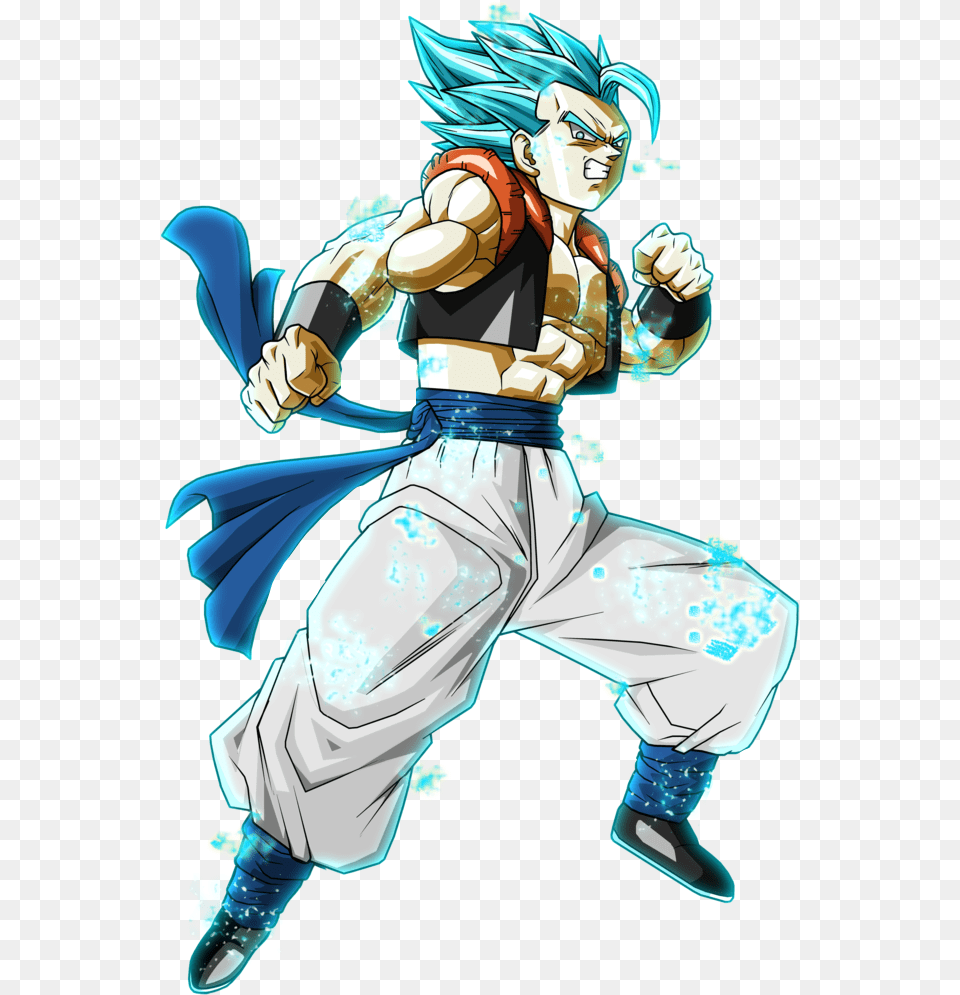 Gogeta Sticker Do Gogeta Ssj Blue, Publication, Book, Comics, Person Png