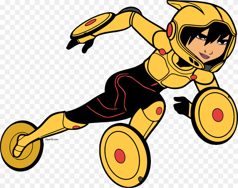 Gogo Tomago Run Clipart Color Big Hero, Transportation, Tricycle, Vehicle, Face Free Png Download