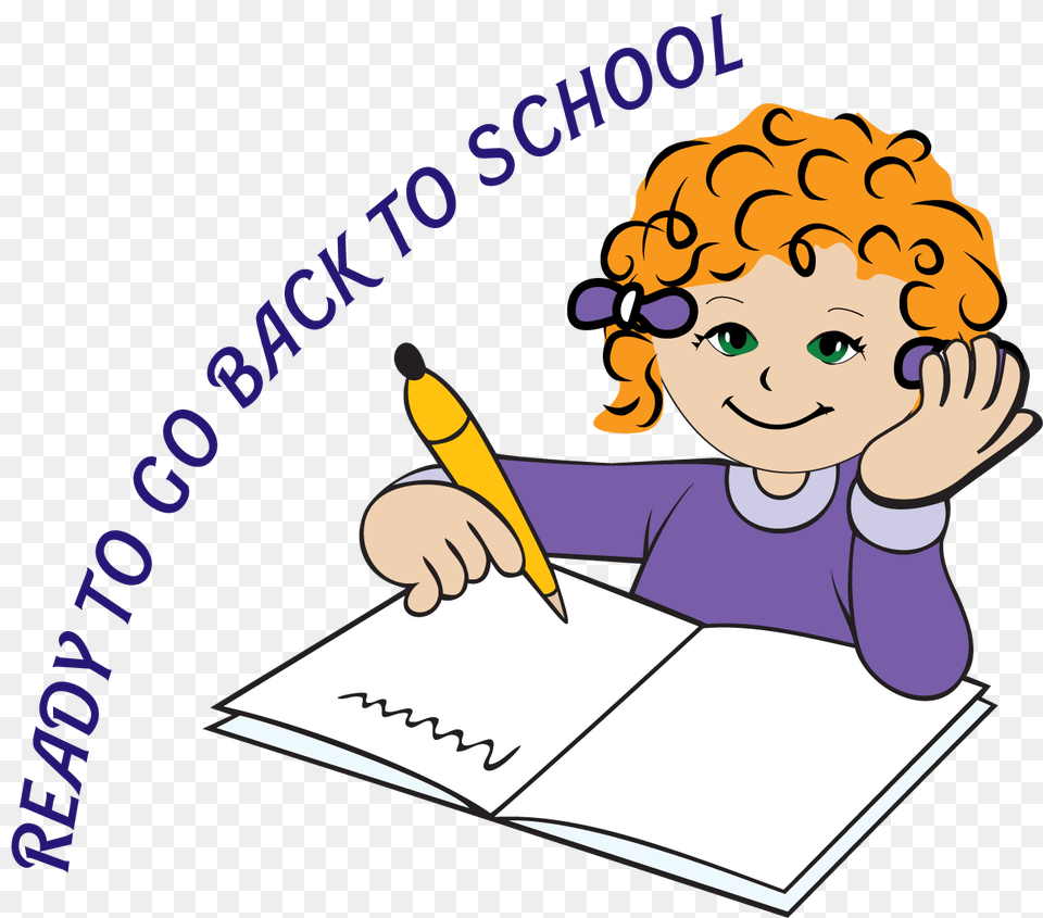Going Back To School Clip Art Image, Face, Head, Person, Book Free Transparent Png