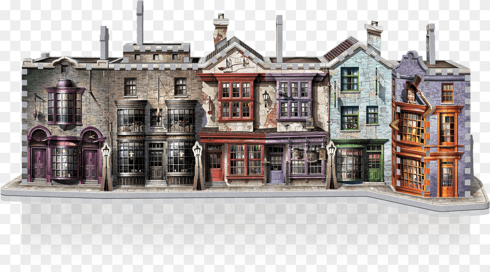 Going Through A Brick Wall Or Using Floo Powder To Harry Potter 3d Puzzle Diagon Alley, Architecture, Building, Neighborhood, City Png
