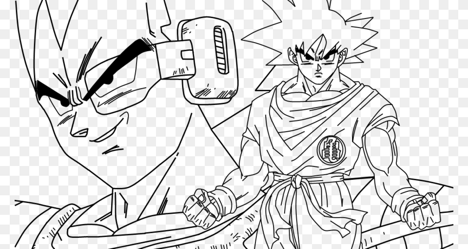 Goku And Vegeta By Sbddbz Goku And Vegeta Drawing, Gray Png Image