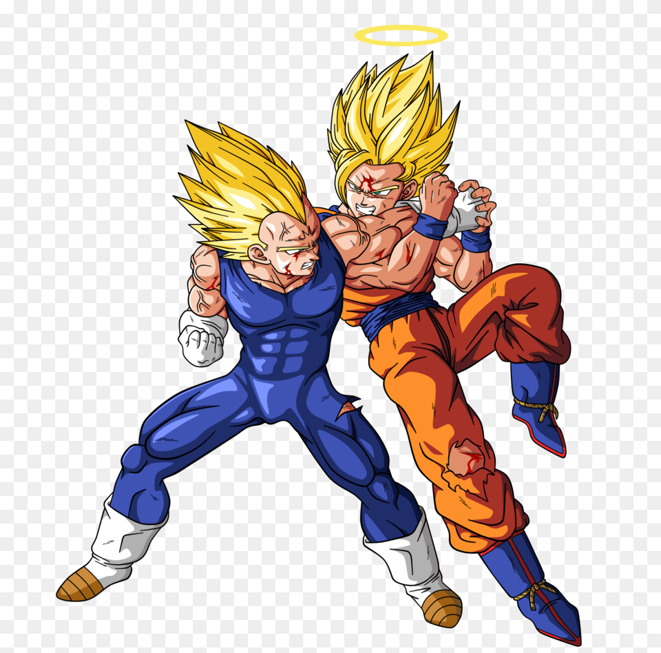 Goku And Vegeta Image, Book, Comics, Publication, Person Free Transparent Png