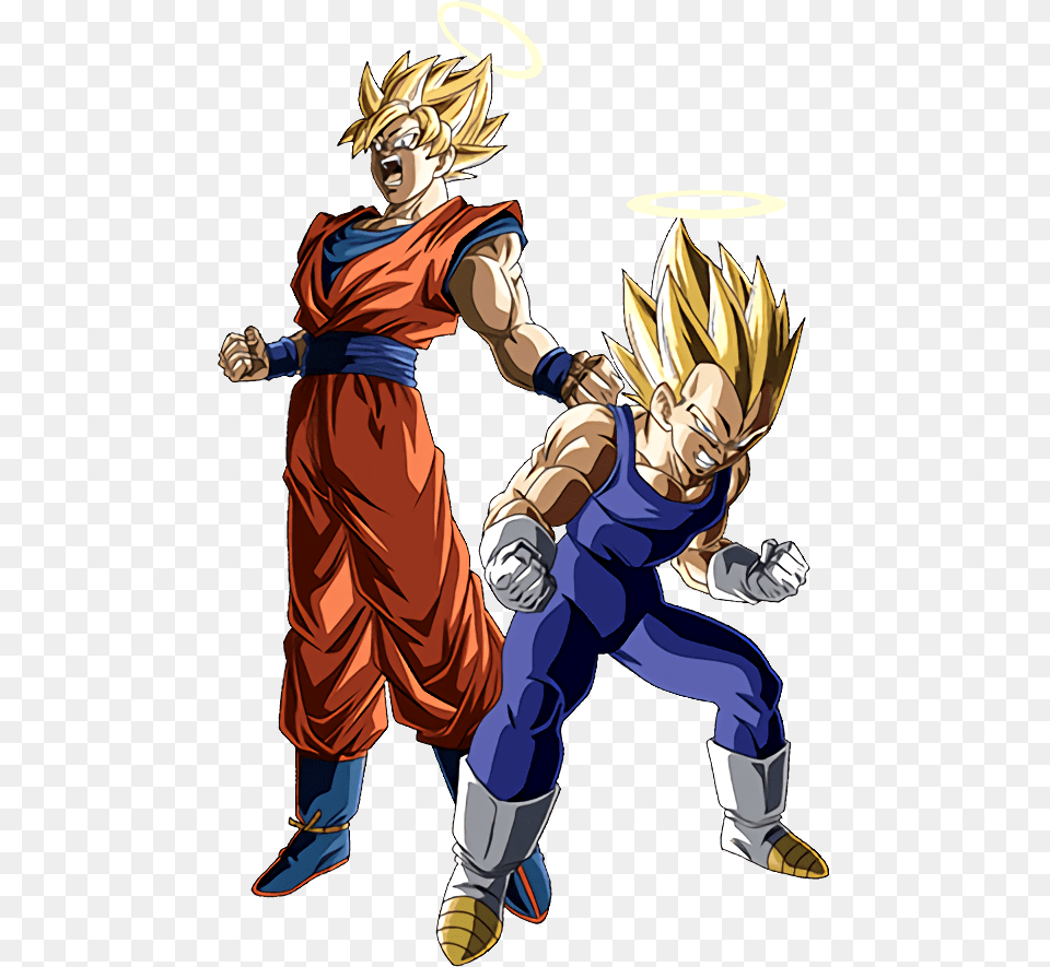 Goku And Vegeta Vegeta Buu Saga Ssj, Book, Comics, Publication, Person Free Png