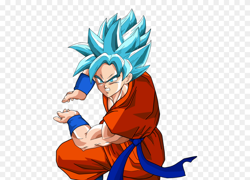 Goku Blue Aura Brust Kamehameha, Publication, Book, Comics, Adult Png Image