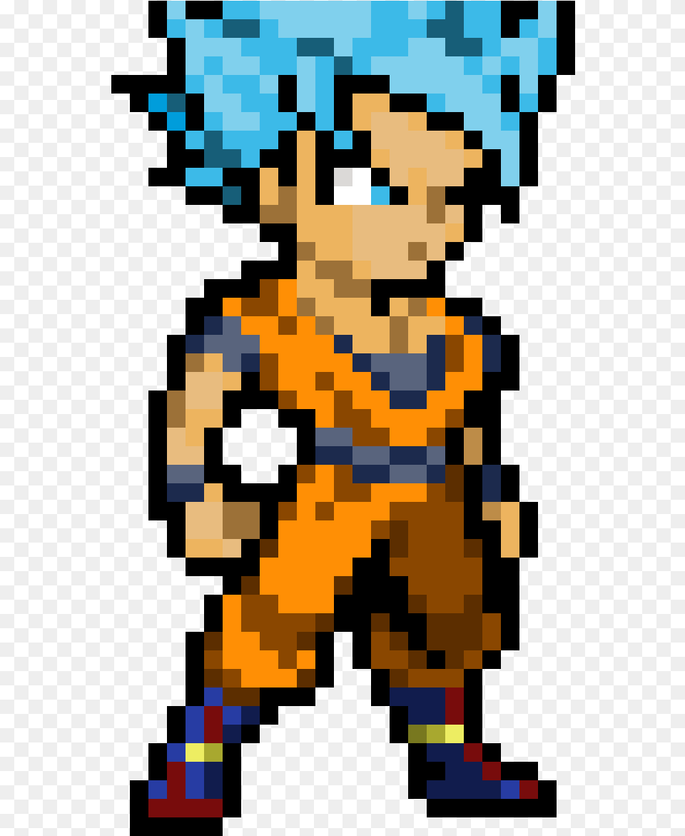 Goku Blue Pixel Art, Qr Code Png Image