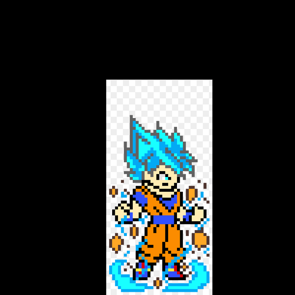 Goku Coloriage Pixel Art Dragon Ball Z Free Png Download