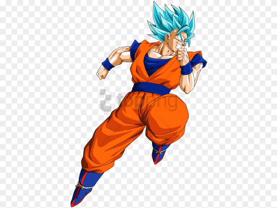 Goku Jumping With Background Goku Fondo Transparente, Book, Comics, Publication, Baby Png Image