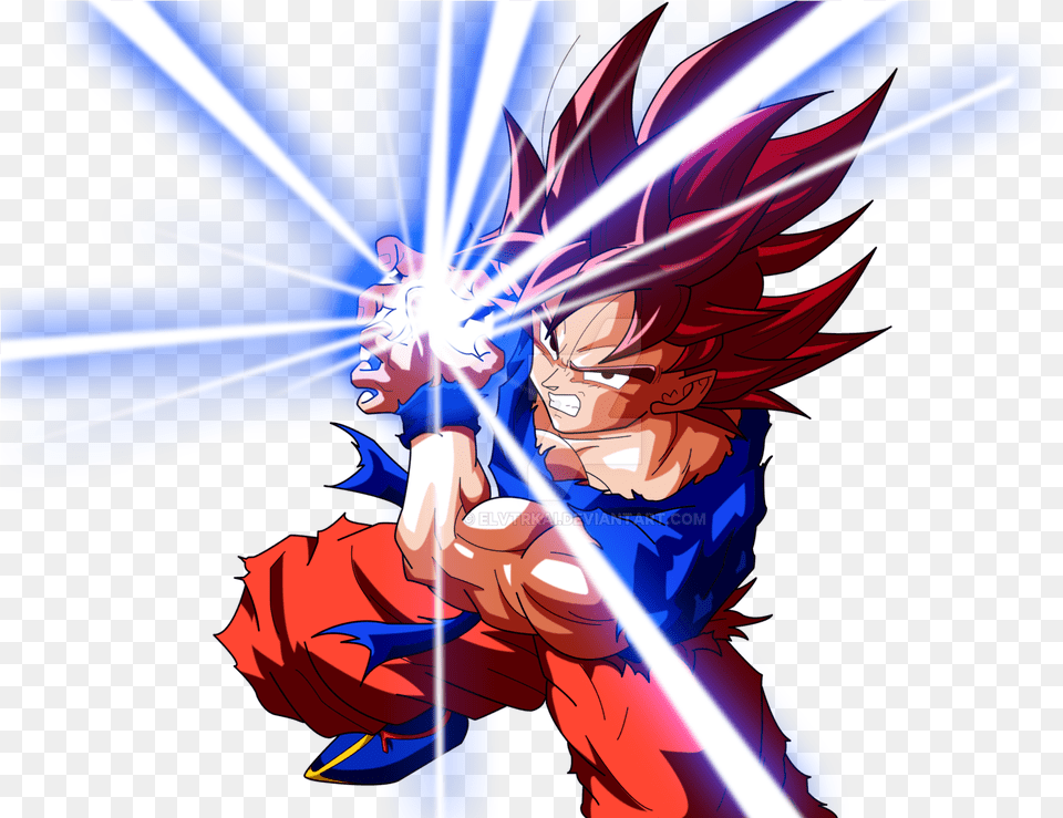 Goku Kamehameha Super Saiyan, Book, Comics, Publication, Anime Free Transparent Png