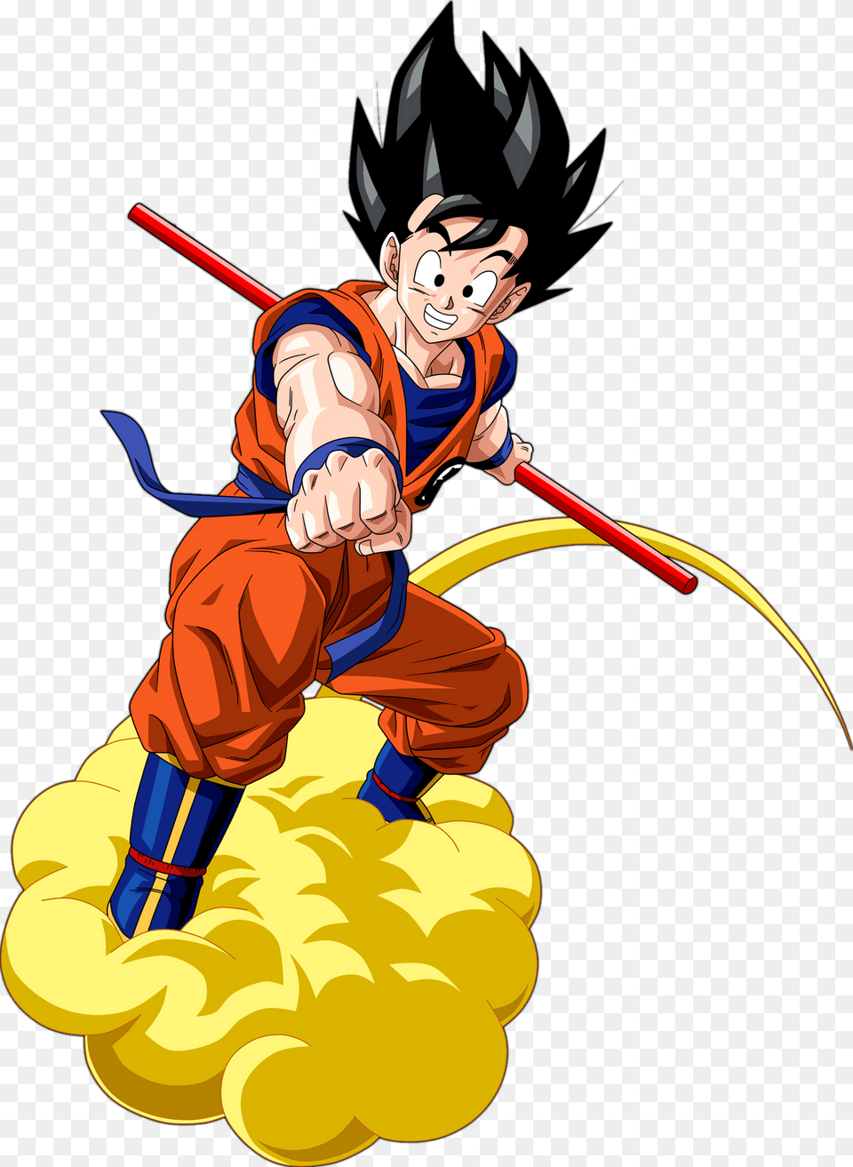 Goku On Cloud, Baby, Person, Face, Head Free Png Download