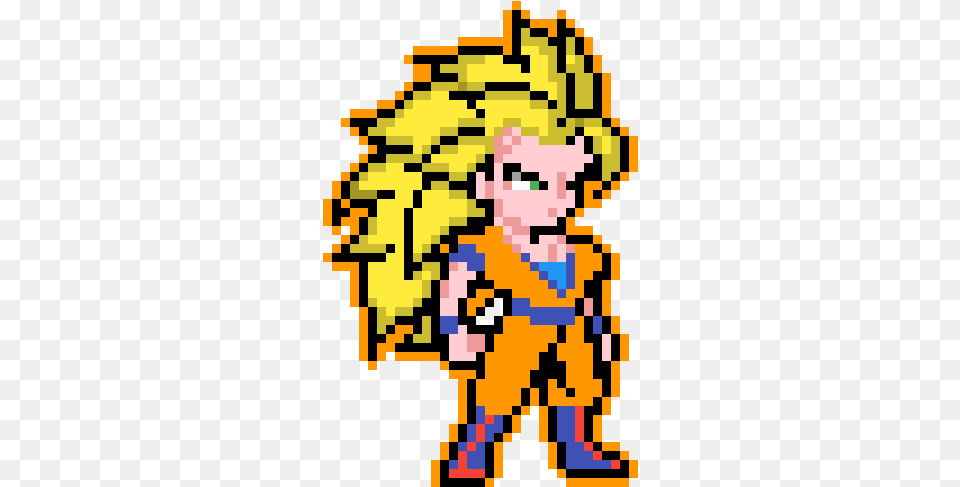 Goku Pixel Art, Qr Code Free Png Download