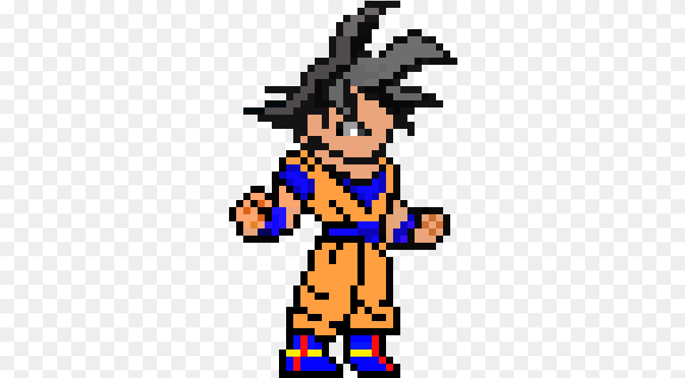 Goku Pixel Art Dragon Ball, Qr Code Free Png Download