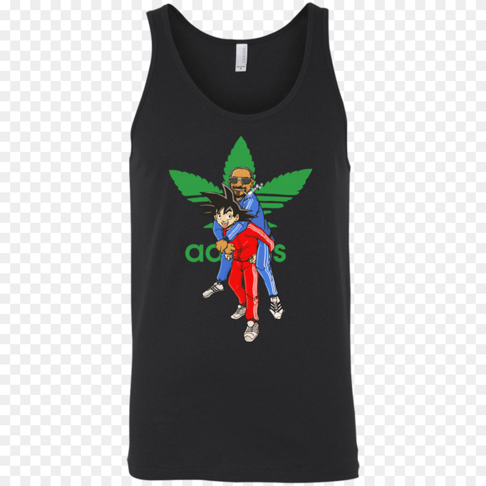 Goku Snoop Dogg Adidas Cannabis Shirt Isonicgeek Store, T-shirt, Clothing, Tank Top, Person Free Transparent Png