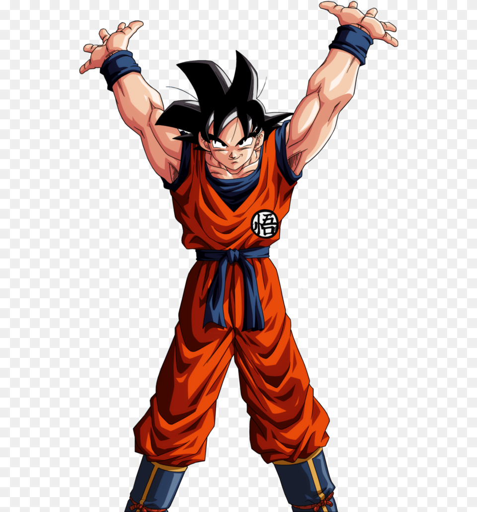 Goku Spirit Bomb Goku Haciendo La Genkidama, Book, Comics, Publication, Person Free Png