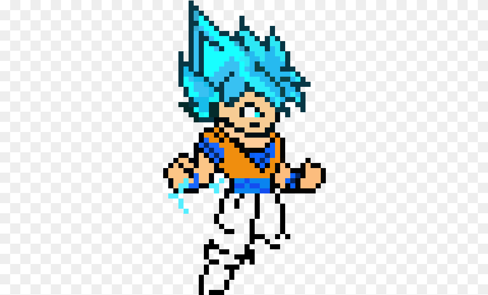 Goku Ssgss Dragon Ball Pixel Art, Qr Code, Outdoors Free Png