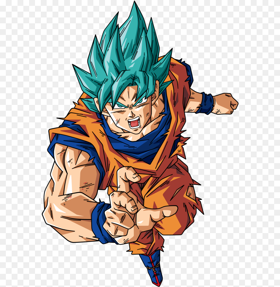 Goku Ssj Blue Para, Book, Comics, Publication, Baby Free Png Download