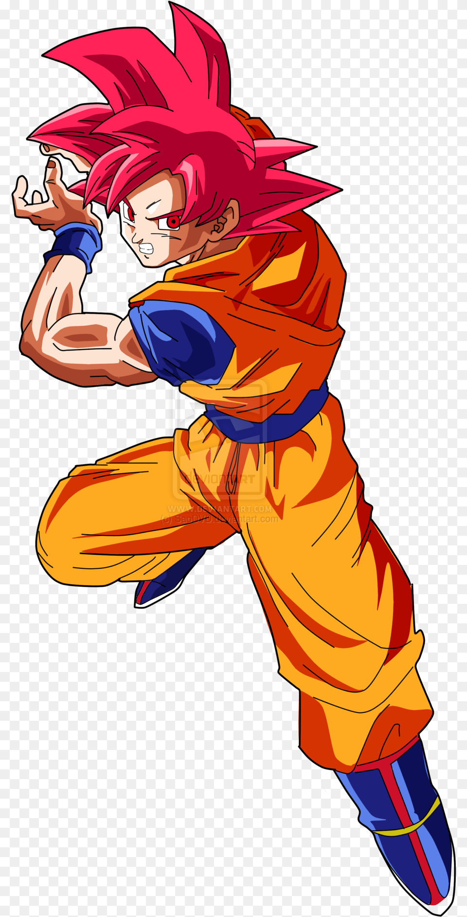 Goku Ssj God Nueva Edicion By Saodvd Super Saiyan God Goku Red, Book, Comics, Publication, Adult Png