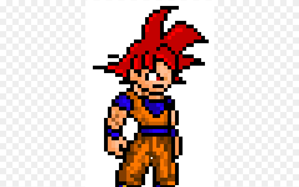 Goku Ssj God Pixel Art, Clothing, Costume, Person Free Png Download