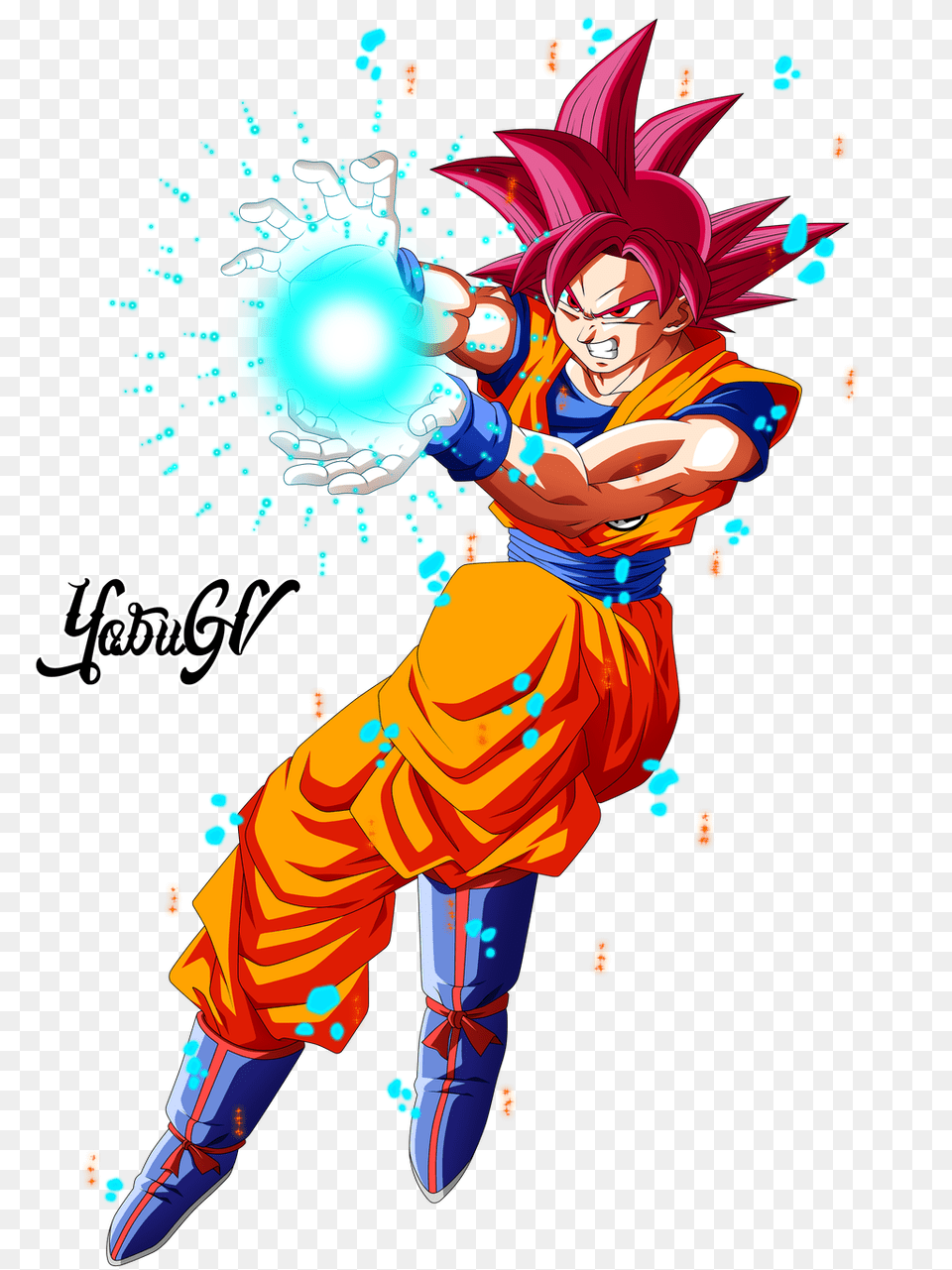 Goku Ssj God Red, Art, Book, Comics, Graphics Free Transparent Png