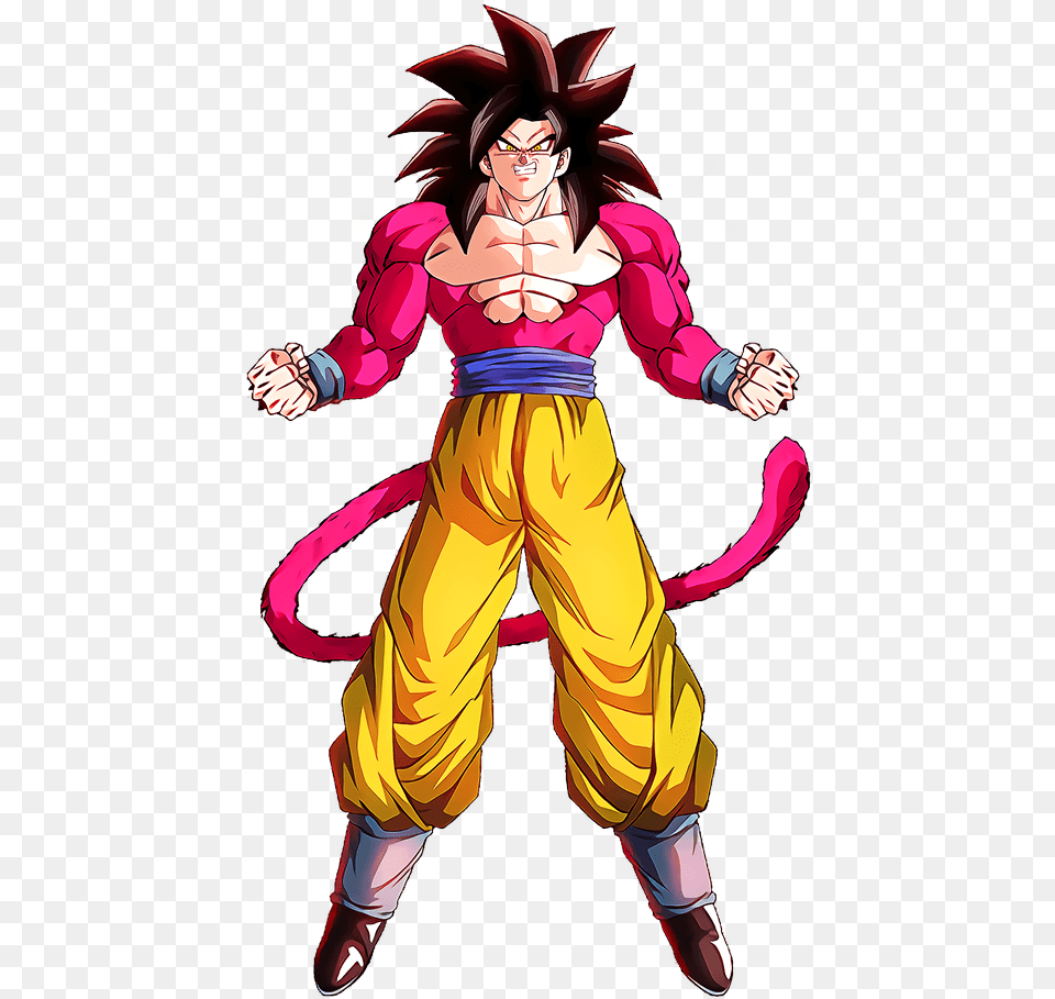 Goku Ssj4 Gt Render Dokkan Battle, Book, Comics, Publication, Person Free Png Download