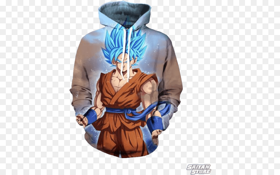 Goku Super Saiyan Blue Hoodie Dragon Ball Z Jacket, Sweatshirt, Sweater, Publication, Knitwear Free Png