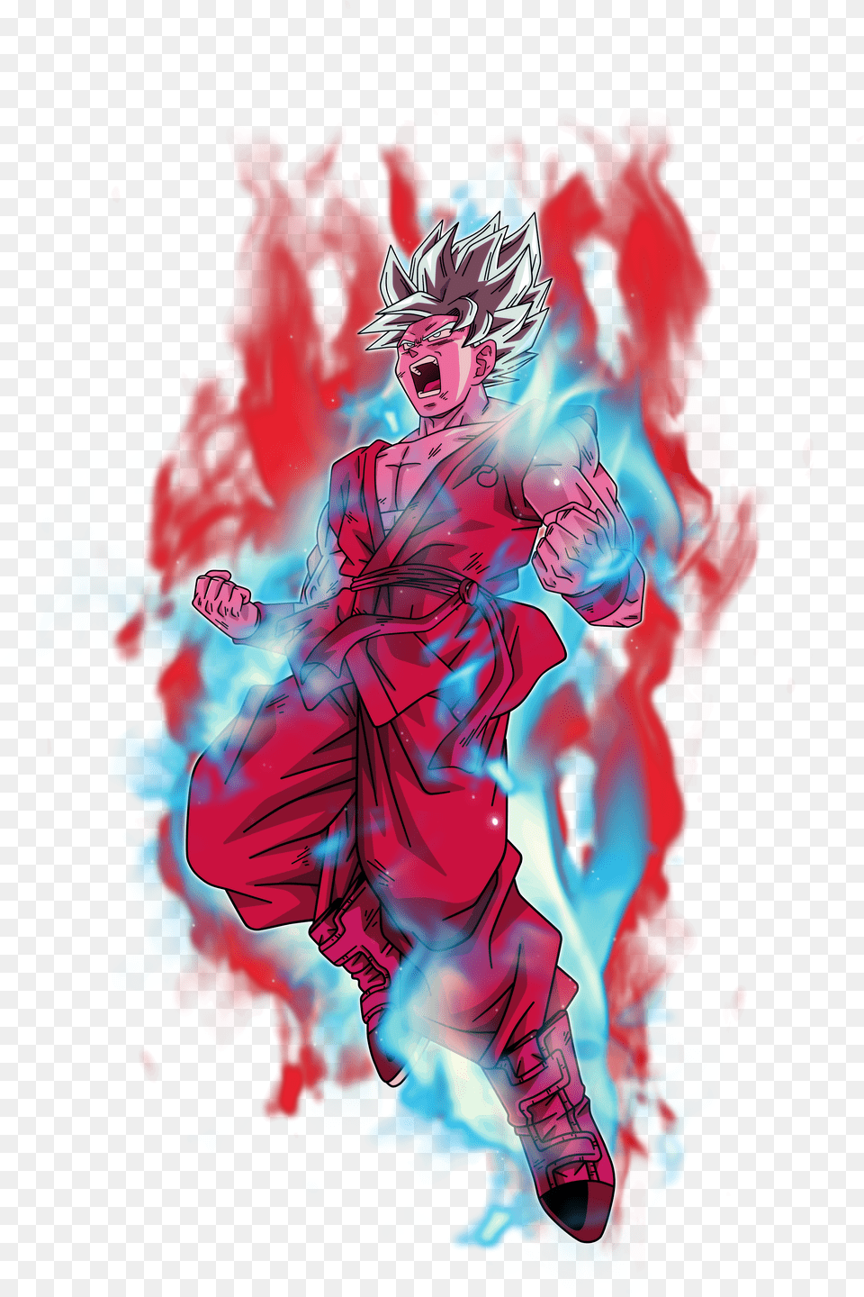 Goku Super Saiyan Blue Kaioken X10 By Bardocksonic Free Transparent Png