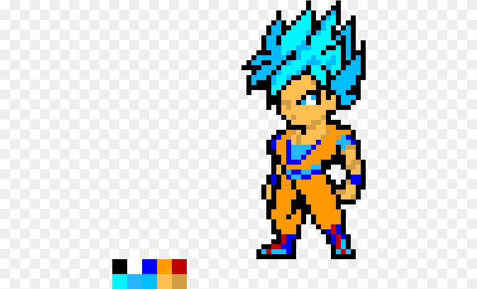 Goku Super Saiyan Blue Pixel, Person, Art, Graphics Free Png Download