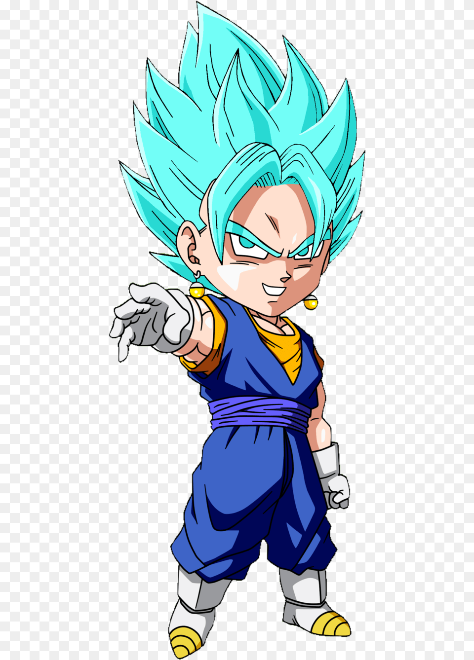 Goku Super Saiyan Blue Vegito Chibi, Book, Comics, Publication, Baby Free Png