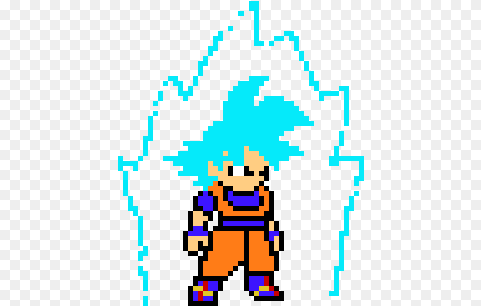 Goku Super Saiyan God Pixel Art, Person Free Png