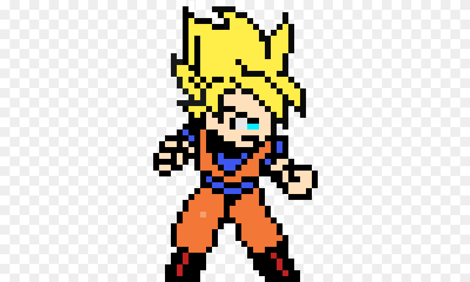 Goku Super Saiyan Pixel Art Png
