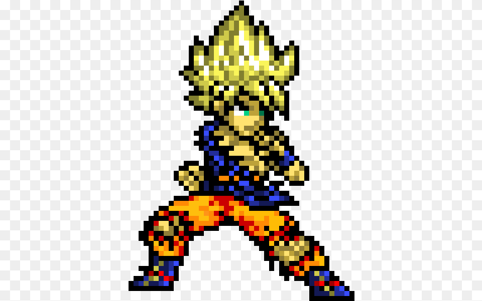 Goku Super Saiyan Pixel Art, Graphics, Qr Code Free Png