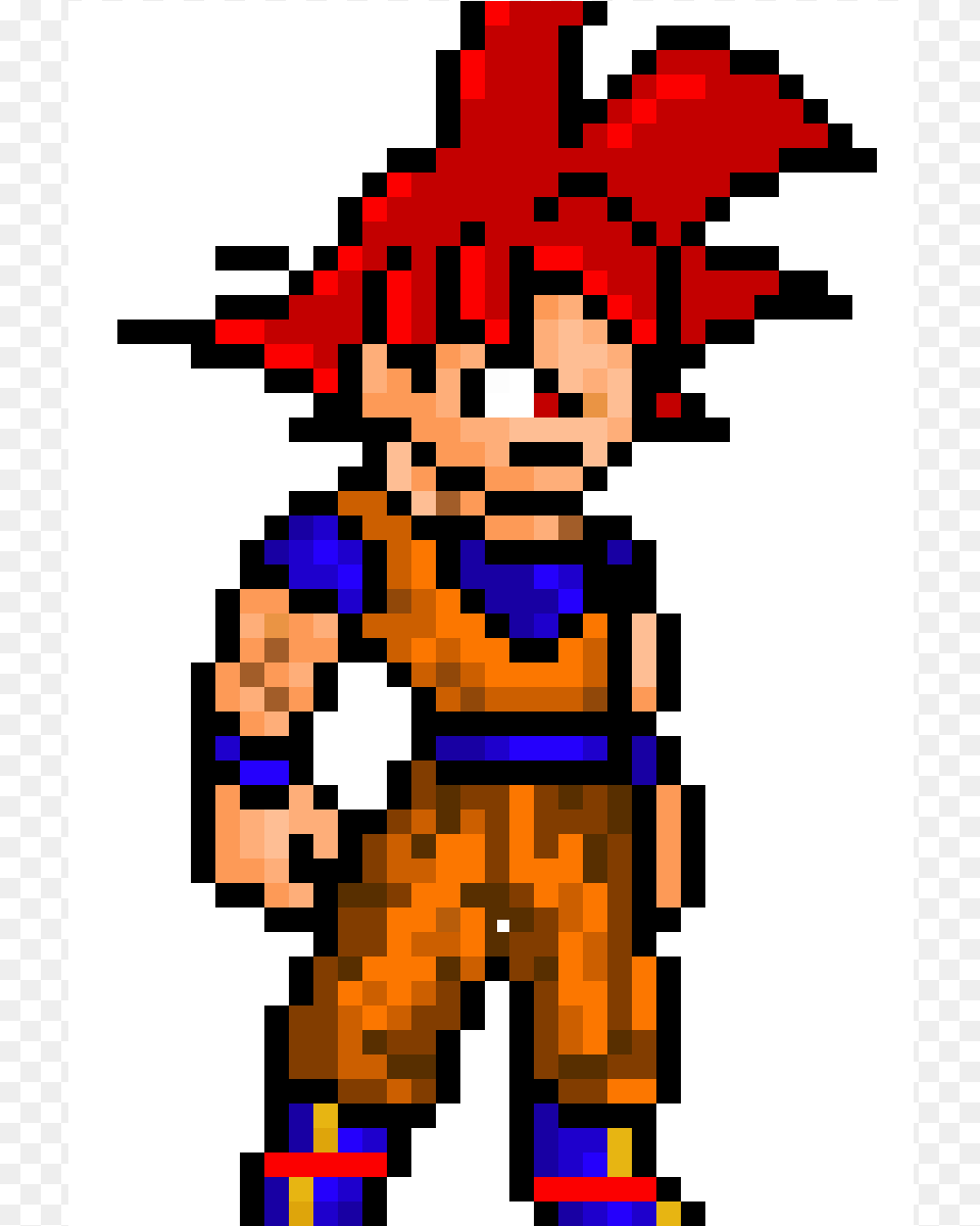 Goku Super Saiyan Ssg Goku Pixel Art, Clothing, Costume, Person Png