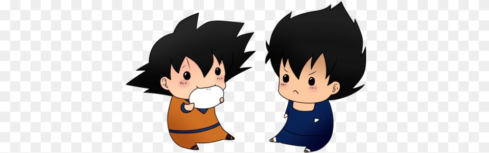 Goku Vegeta And Chibi Chibi Goku And Vegeta, Baby, Person, Face, Head Png Image