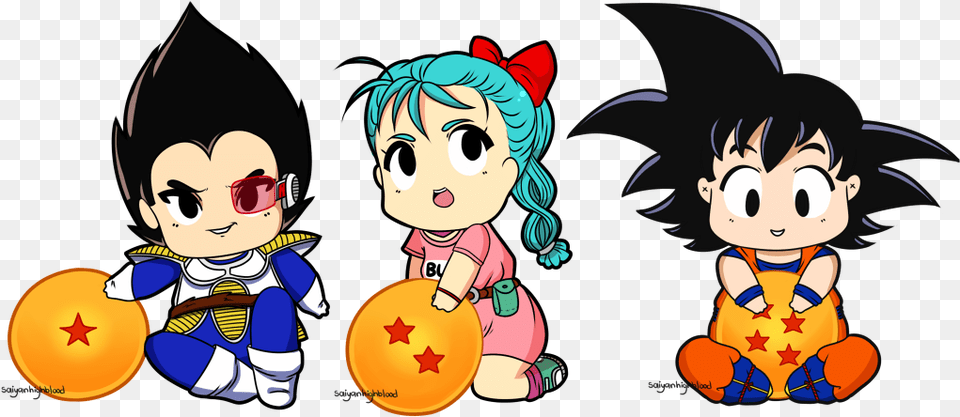 Goku Vegeta E Bulma, Baby, Person, Face, Head Png Image