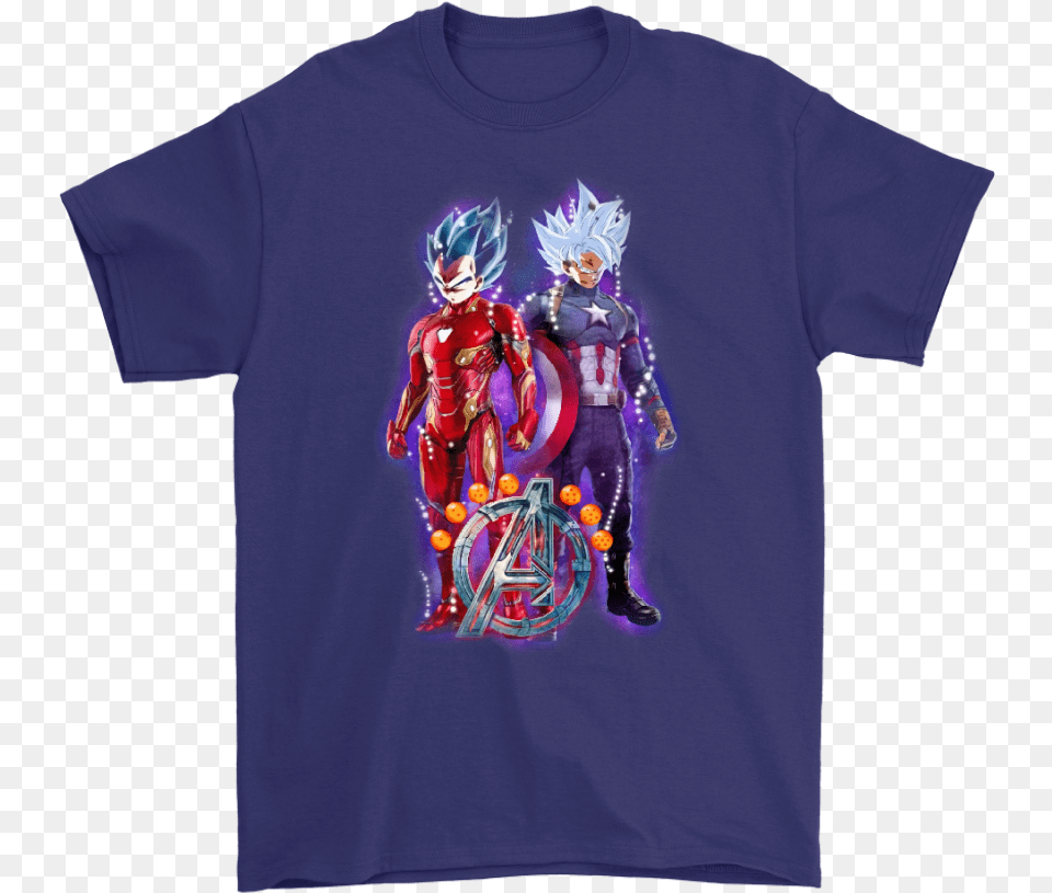 Goku Vegeta The Avengers Dragon Ball Mashup Shirts Illustration, Clothing, T-shirt, Adult, Female Free Png