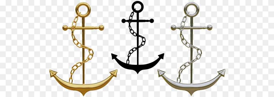 Gold, Electronics, Hardware, Hook, Anchor Free Png Download