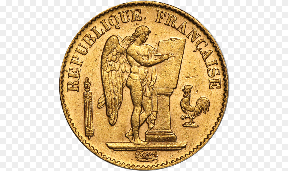 Gold 20 Francs Angel, Adult, Person, Man, Male Png
