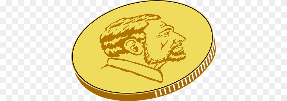 Gold Coin, Money, Face, Head Free Png Download