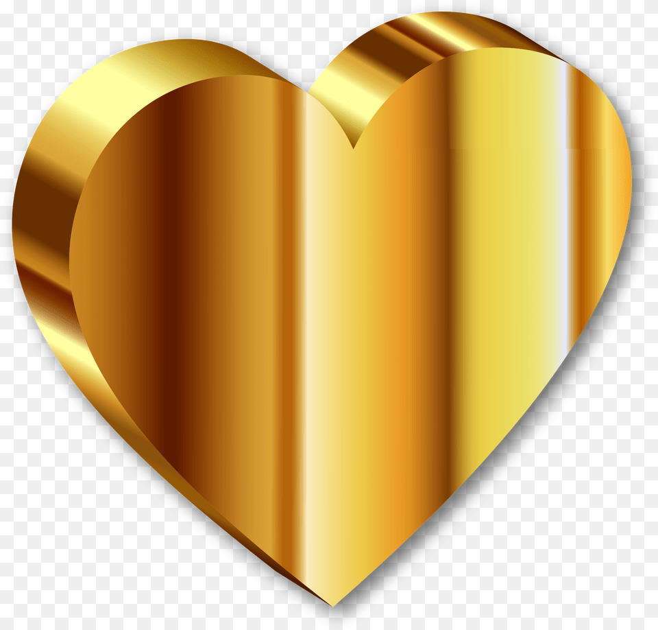 Gold, Heart Free Transparent Png