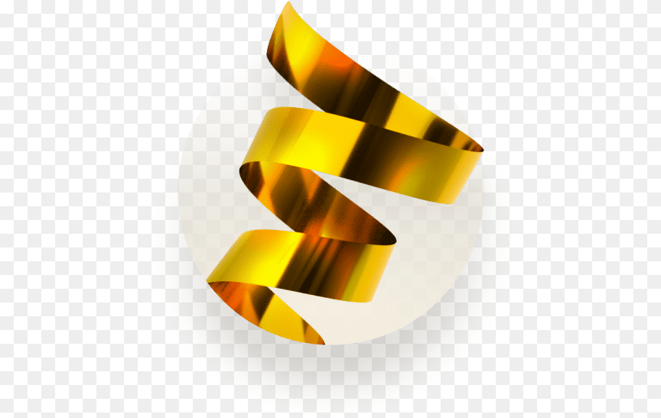 Gold 3d Confetti Spiral Kit Bangle, Logo Free Png