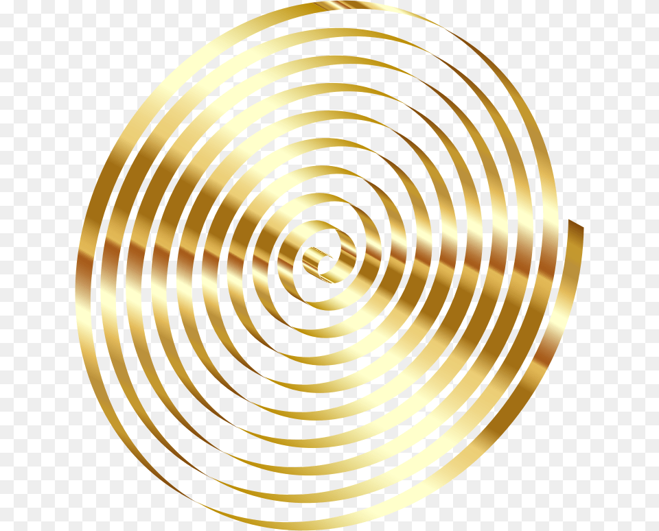 Gold 3d Spiral No Background 3d Circle Gold, Coil Free Transparent Png