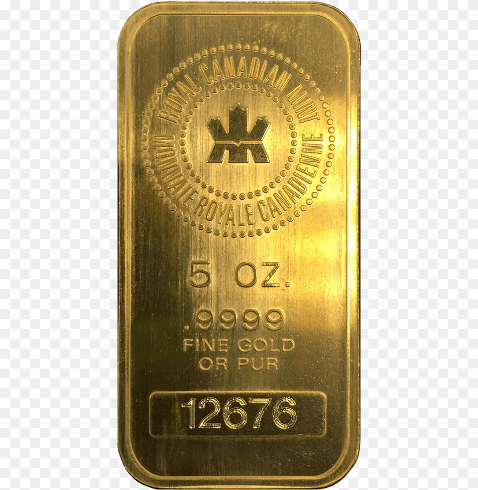 Gold 5 Oz Royal Canadian Mint Bar Royal Canadian Mint 5 Oz Gold Bar, Logo, Electronics, Mobile Phone, Phone Free Png Download