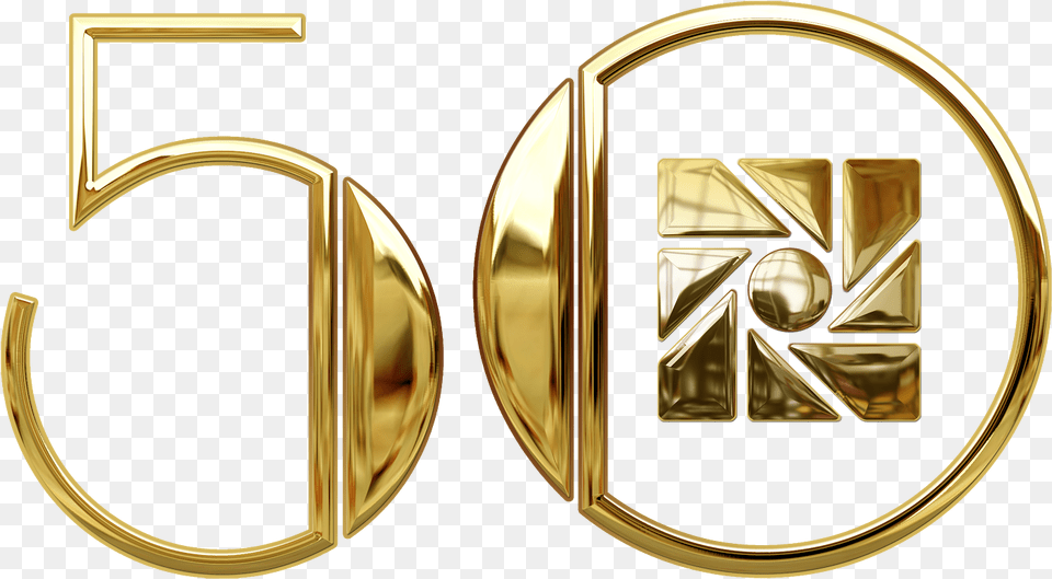 Gold 50 50 Gold Number, Emblem, Symbol Free Transparent Png